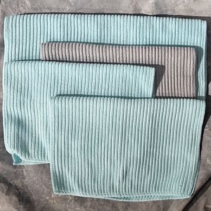 Norwex Sea Green Kitchen Towel set w/2 Xtra clothes NWOT